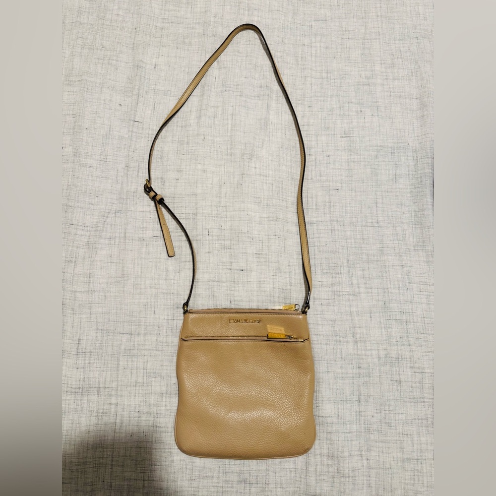 Michael Kors Pebbled Leather Crossbody in Camel